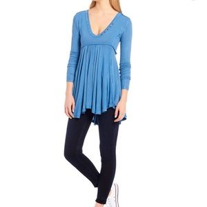 Free People Women's Birdie Henley Top.